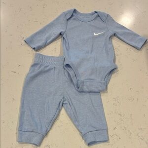 Nike Light Blue Infant Bodysuit and Pants Set
